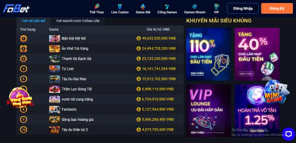 Hoàn trả hàng ngày/tuần khi chơi slot tại Ku711
